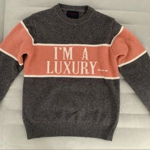 Gyles & George NEW printed wool sweater. Size small.  Never worn.